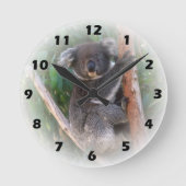 Koala Beer Wall Clock Ronde Klok (Voorkant)