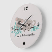 Koala Beer Water Color Art Wall klok (Hoek)