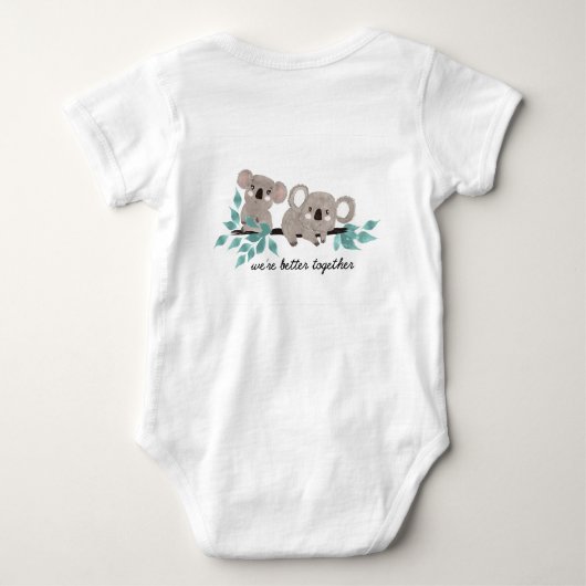 Koala Beer Water Color Baby Suit Romper (Achterkant)