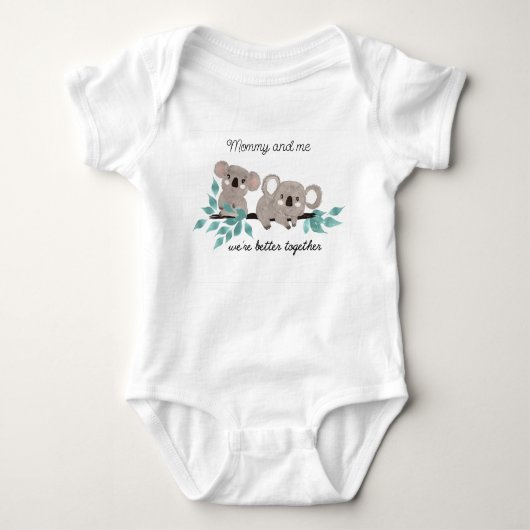 Koala Beer Water Kleur Baby Body Pak Romper (Voorkant)