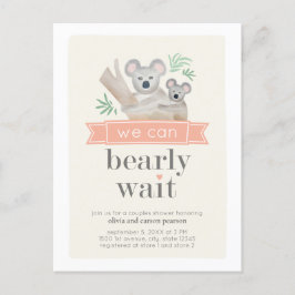 Koala Beer We kunnen het Baby shower van paren afw Briefkaart