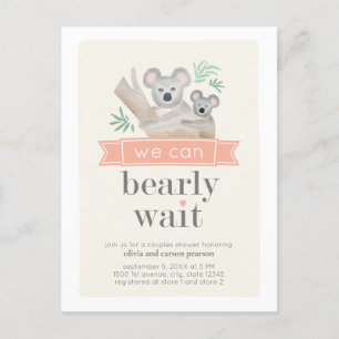 Koala Beer We kunnen het Baby shower van paren afw Briefkaart