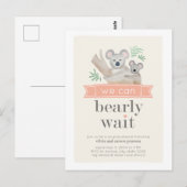 Koala Beer We kunnen het Baby shower van paren afw Briefkaart (Voorkant / Achterkant)