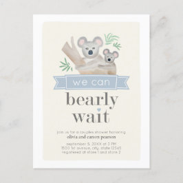 Koala Beer We kunnen het Baby shower van paren afw Briefkaart