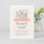 Koala Beer We kunnen het Baby shower van paren afw Kaart (Staand voorkant)