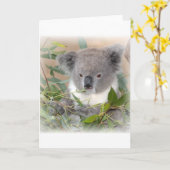 Koala Beer Wenskaart Kaart (Gele Bloem)