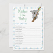 Koala Beer wil Baby shower game Blue Boy Kaart (Voorkant)
