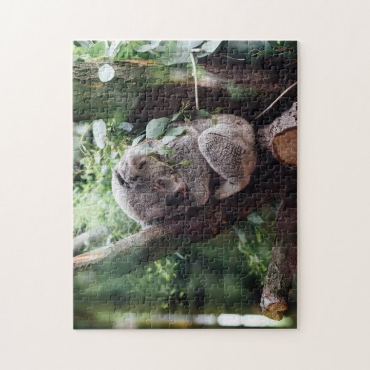Koala Beer Wilde Dier Slapen op een Bamboeboom Legpuzzel (Verticaal)