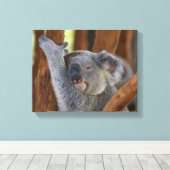 Koala Beer Wrapped Canvas Afdruk (Insitu (Houten vloer))