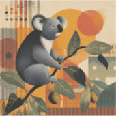 Koala Beer zittend in een boom Sticker (Voorkant)