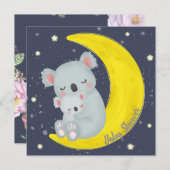 Koala Beren Baby shower Uitnodiging (Voorkant / Achterkant)