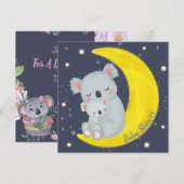 Koala Beren Baby shower Uitnodiging (Voorkant / Achterkant)