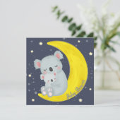 Koala Beren Baby shower Uitnodiging (Staand voorkant)