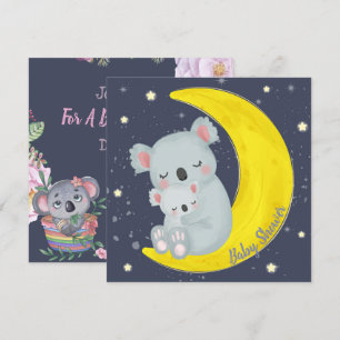Koala Beren Baby shower Uitnodiging