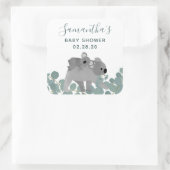 Koala Beren Baby shower Vierkante Sticker (Tas)