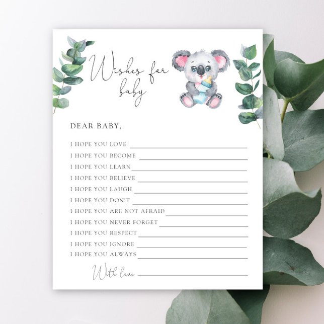 Koala beren babyshower Wensen voor de baby (Creator heeft geüpload)