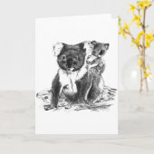 Koala beren kaart (Gele Bloem)