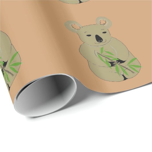Koala-Beren met Bamboe Stick Cadeaupapier (Rol Hoek)