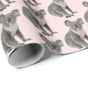 Koala-Beren op Roze Blush Cadeaupapier