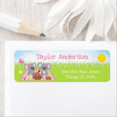 Koala Beren Picnic Girl Pink Gingham Etiket (Insitu)