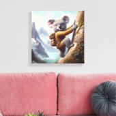 Koala Bergbeklimmen Canvas Afdruk (Insitu (Woonkamer))