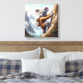 Koala Bergbeklimmen Canvas Afdruk (Insitu (Slaapkamer))