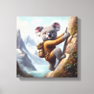 Koala Bergbeklimmen Canvas Afdruk