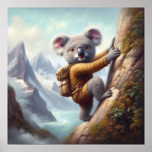 Koala bergbeklimmen poster