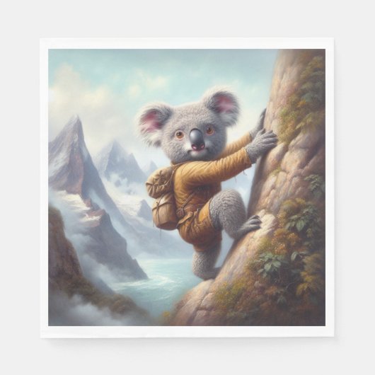 Koala bergbeklimmen servet (Voorkant)