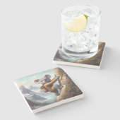 Koala bergbeklimmen stenen onderzetter (Zijkant)