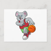 Koala bij Basketbalsport Briefkaart (Voorkant)