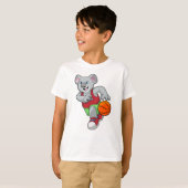 Koala bij Basketbalsporten T-shirt (Voorkant volledig)