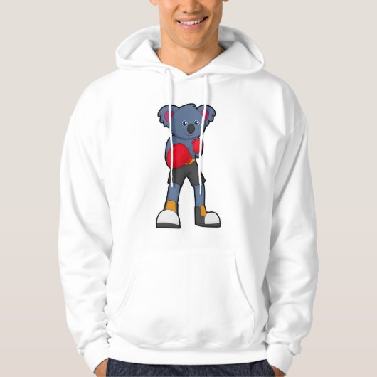 Koala bij Boxing met Boxing-handschoenen Hoodie (Voorkant)