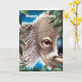 Koala Birthday Card Kaart (Gele Bloem)