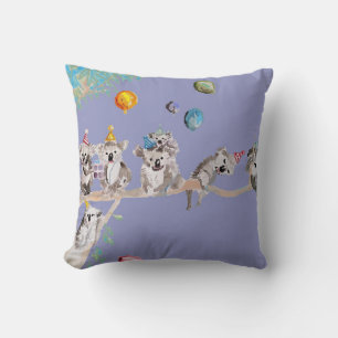 Koala Birthday Cute Koalas Childs Paarse Cushion Kussen