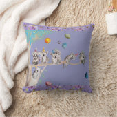 Koala Birthday Cute Koalas Childs Paarse Cushion Kussen (Deken)