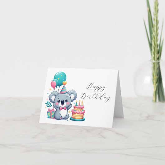 Koala Birthday Kaart (Voorkant)