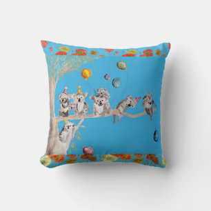 Koala Birthday Party Cute Koalas Childs Cushion Kussen