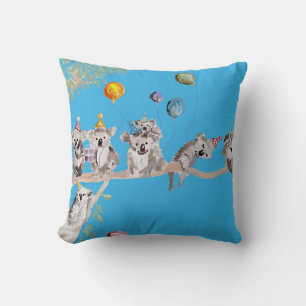 Koala Birthday Party Cute Koalas Childs Cushion Kussen