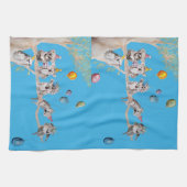 Koala Birthday Party Koalas Cute Blue Tea Towel Theedoek (Horizontaal)
