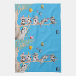 Koala Birthday Party Koalas Cute Blue Tea Towel Theedoek