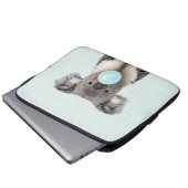 Koala Blaast Blauwe Kauwgom Bubbel Laptop Sleeve (Voorkant onderkant)
