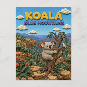 Koala Blauwe Bergen Moderne KlayKoo Briefkaart