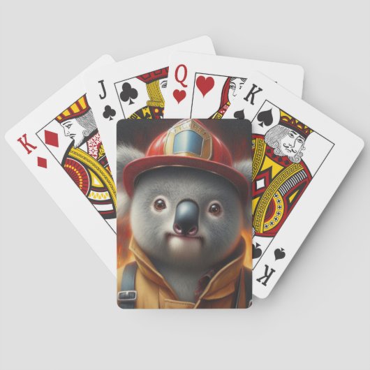 Koala Brandweerman Pokerkaarten (Achterkant)