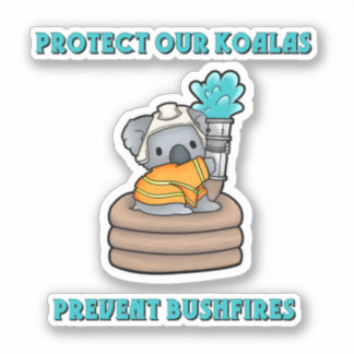 Koala Brandweerman Sticker