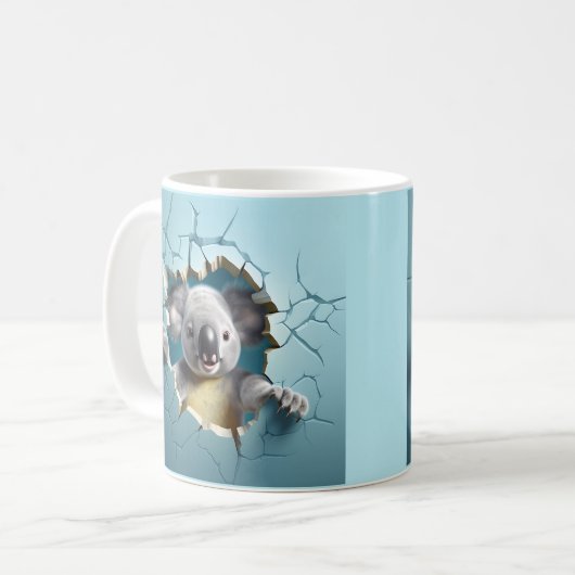 Koala Breaking Out Coffee, Tea, Cacao Mok, Cup Koffiemok (Voorkant links)