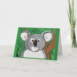 Koala by Joel Anderson small greeting card Kaart