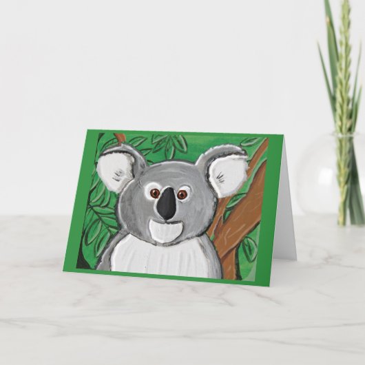 Koala by Joel Anderson small greeting card Kaart (Voorkant)
