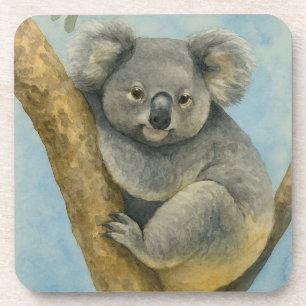 Koala Calm - Waterverf Wildlife Bier Onderzetter