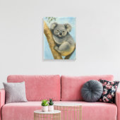 Koala Calm - Waterverf Wildlife Canvas Afdruk (Insitu (Woonkamer))